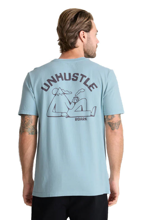 Roark Unhustle Premium Tee - Dusty Blue- Back