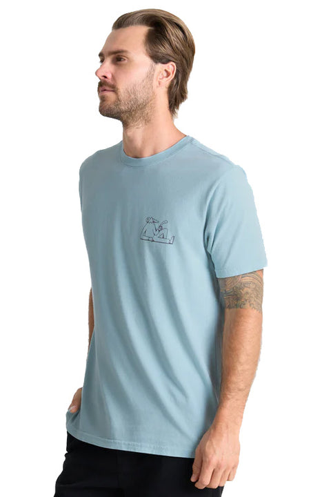 Roark Unhustle Premium Tee - Dusty Blue- Front