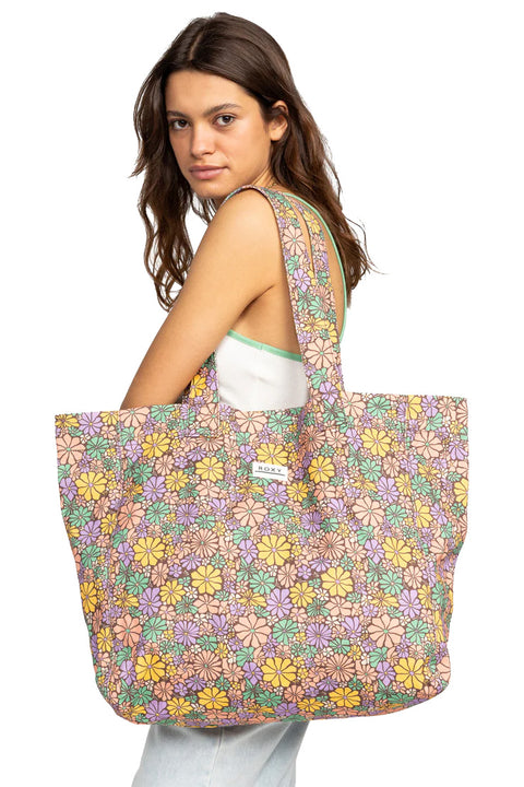 Roxy Anti Bad Vibes Printed Beach Bag - Root Beer All About Sol Mini