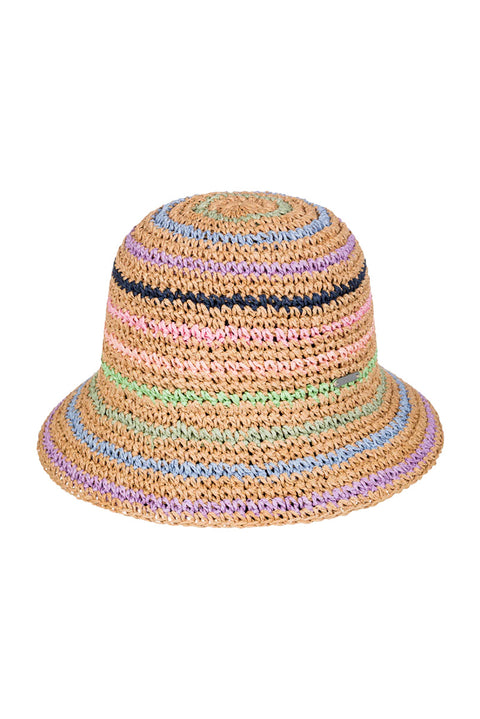 Roxy Candied Peacy Sun Hat - Natural - Front