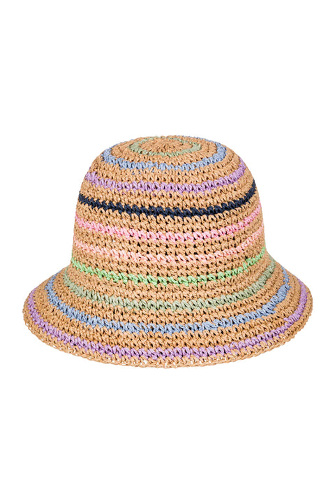 Roxy Candied Peacy Sun Hat - Natural - Back