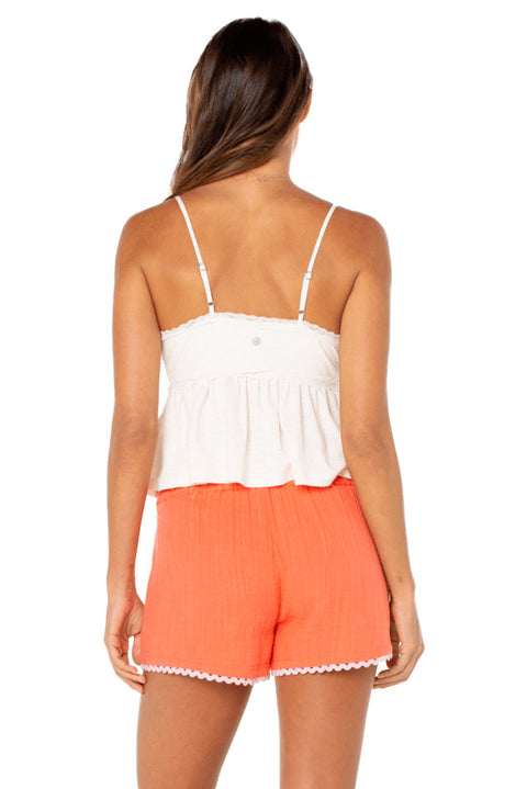 Roxy Coastal Sun Tank - Dew Solid- Back