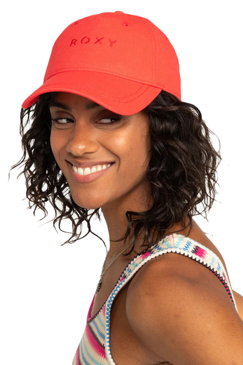 Roxy Dear Believer Baseball Cap - Hibiscus- Front on model