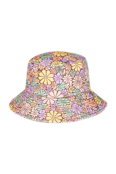 Roxy Jasmine Paradise Reversible Sun Hat - Root Beer All About Sol Mini - Back