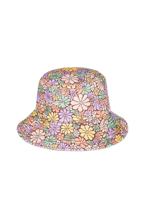 Roxy Jasmine Paradise Reversible Sun Hat - Root Beer All About Sol Mini - Front