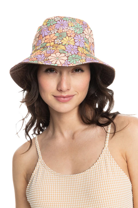 Roxy Jasmine Paradise Reversible Sun Hat - Root Beer All About Sol Mini