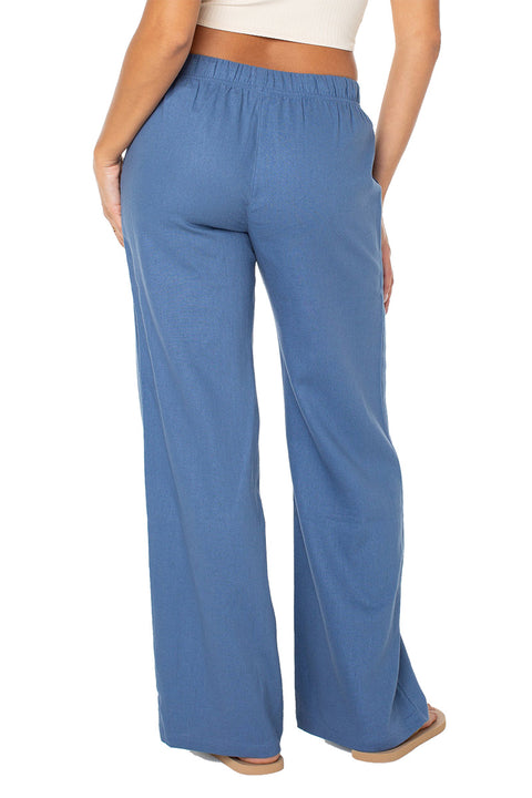 Roxy Lagoon Pant - Blue Horizon Solid- Back