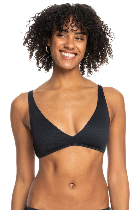 Roxy Love The Oceana Bikini Top - Anthracite- Front