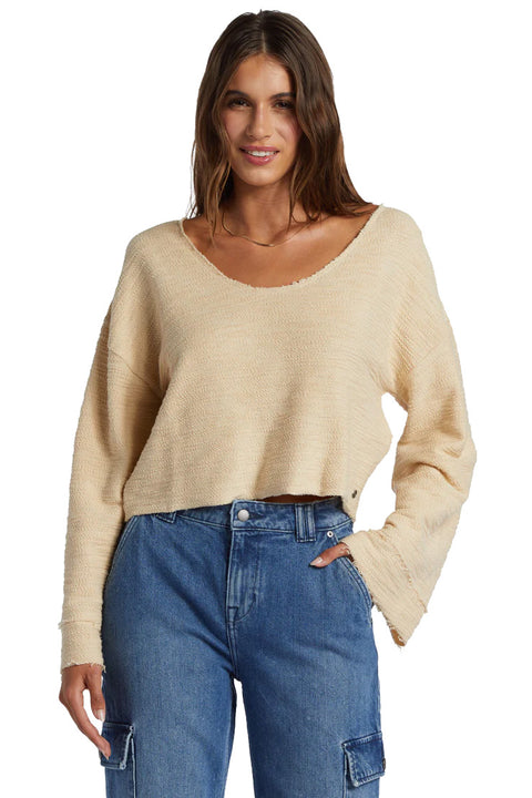 Roxy Made For You V-Neck Sweater - Tapioca