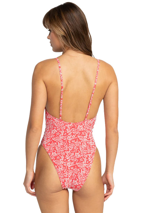 Roxy Margarita One Piece Swimsuit - Hibiscus Margarita- Back