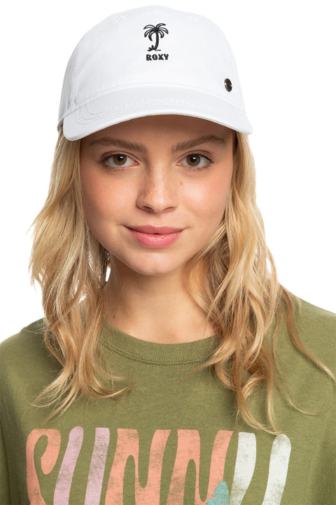 Roxy Next Level Baseball Hat - Bright White - On Model