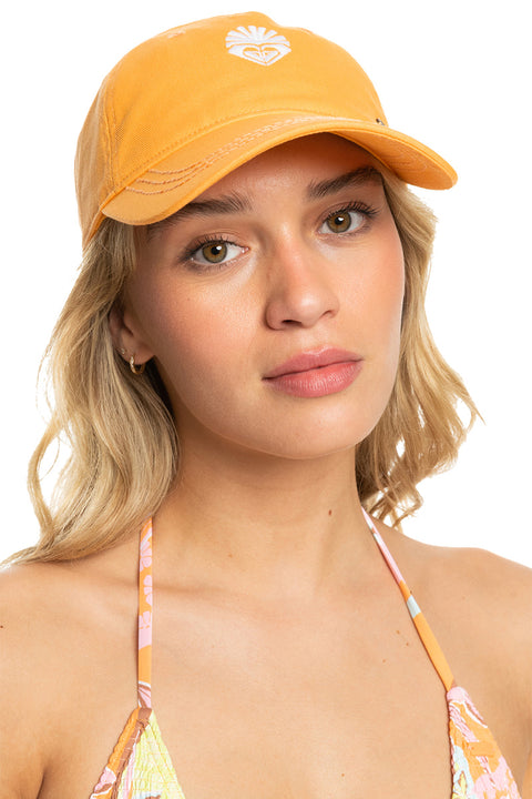 Roxy Next Level Baseball Hat - Mock Orange - On Model