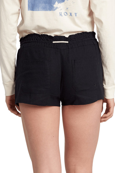 Roxy Oceanside Short - Anthracite Solid- Back