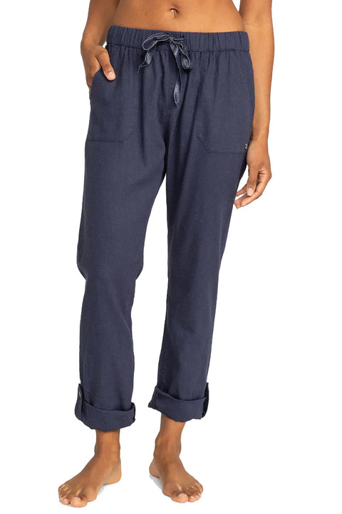 Roxy On The Seashore Cargo Pants - Mood Indigo-Front