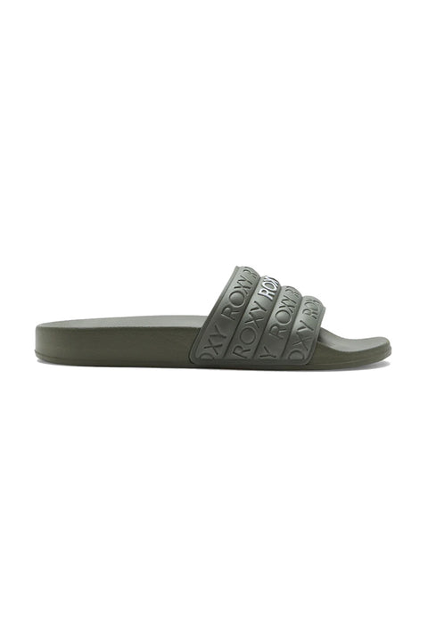 Roxy Slippy Water-Friendly Sandals - Army Green - Side