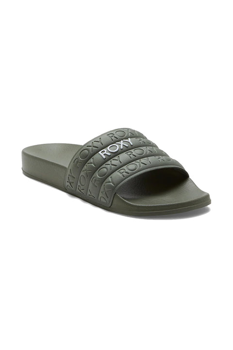 Roxy Slippy Water-Friendly Sandals - Army Green