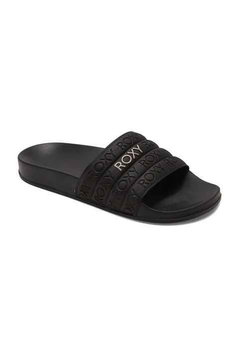 Roxy Slippy Water-Friendly Sandals - Black / M Gold