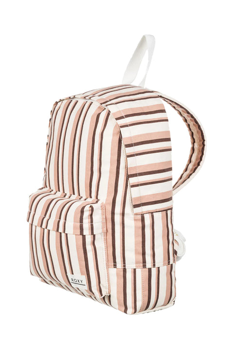 Roxy Sugar Baby Canvas Small Backpack - Root Beer Silk Caye Stripe - Back