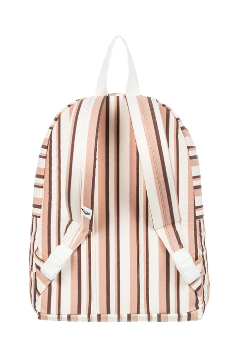Roxy Sugar Baby Canvas Small Backpack - Root Beer Silk Caye Stripe - Back
