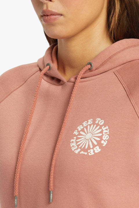 Roxy We Arrived Hoodie - Cedar Wood - Front Chest Logo