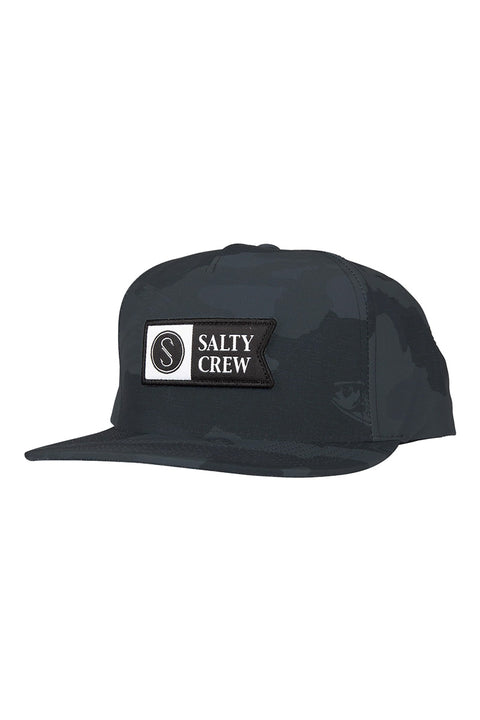 Salty Crew Alpha Tech 5-Panel Cap - Black / Camo
