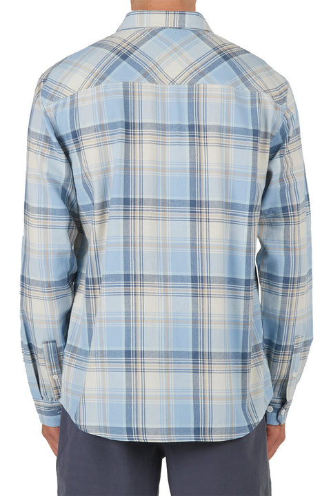 Salty Crew Frothing Flannel - Wax / Blue - Back