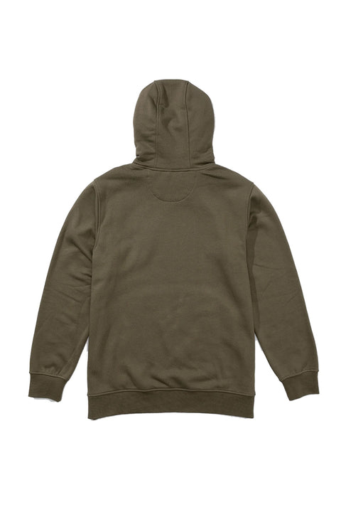 Salty Crew Long Range Tech Fleece - Olive- Back
