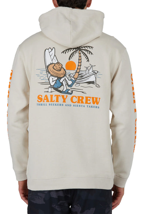 Salty Crew Siesta Hooded Fleece - Bone - Back