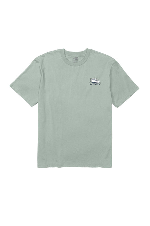 Salty Crew Throttle Classic SS Tee - Aqua Grey- Front