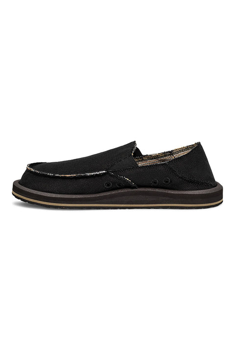 Sanuk Donny Hemp 2 Tone - Black - Left