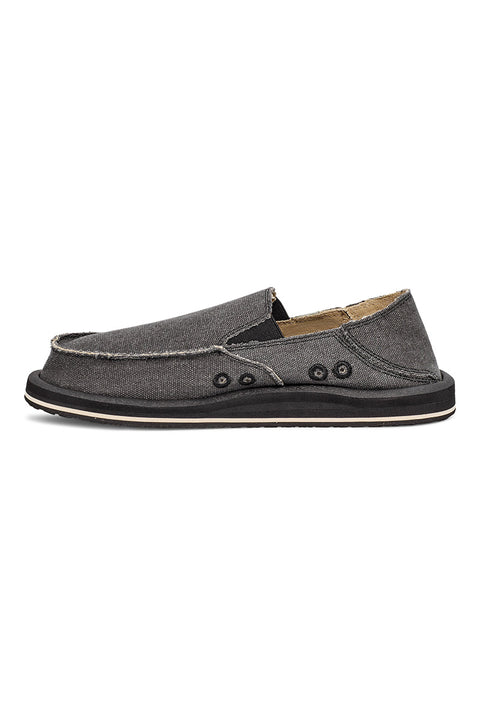 Sanuk Donny Shoe - Charcoal - Left