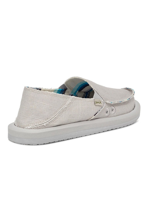 Sanuk Women's Donny Hemp - Grey - Back
