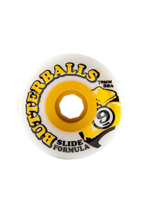 Sector 9 70mm 80A Butterball Wheels - White- Front