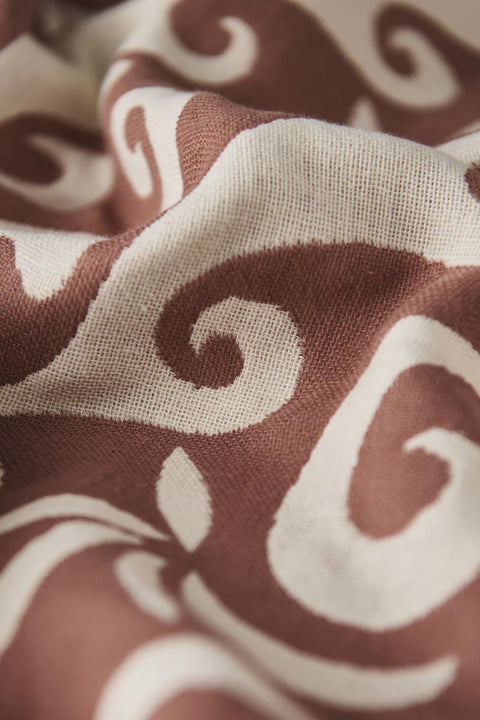 Slowtide Bailey Driftweave Turkish Towel - Toast- Close up on print
