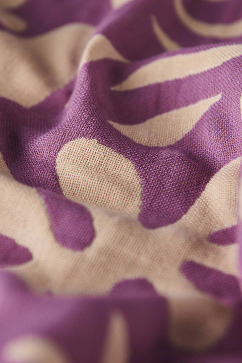 Slowtide Sunny Driftweave Turkish Towel - Grimace- Close up of print