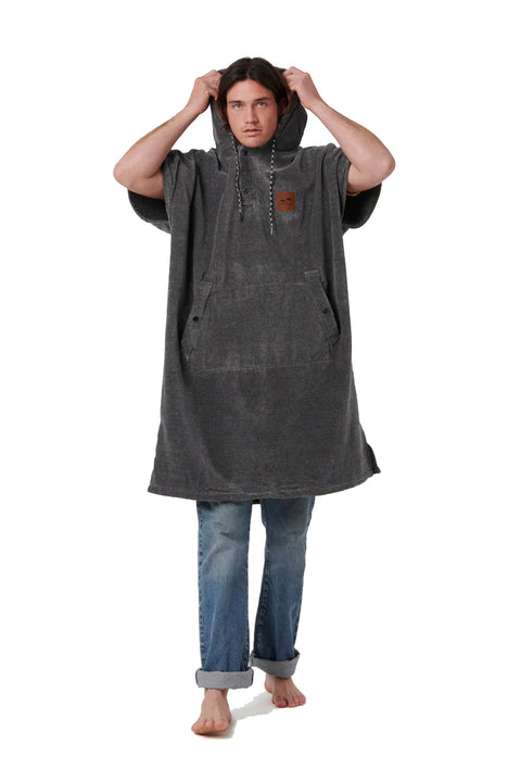 Slowtide The Diggs Changing Poncho - Heather Grey- Front