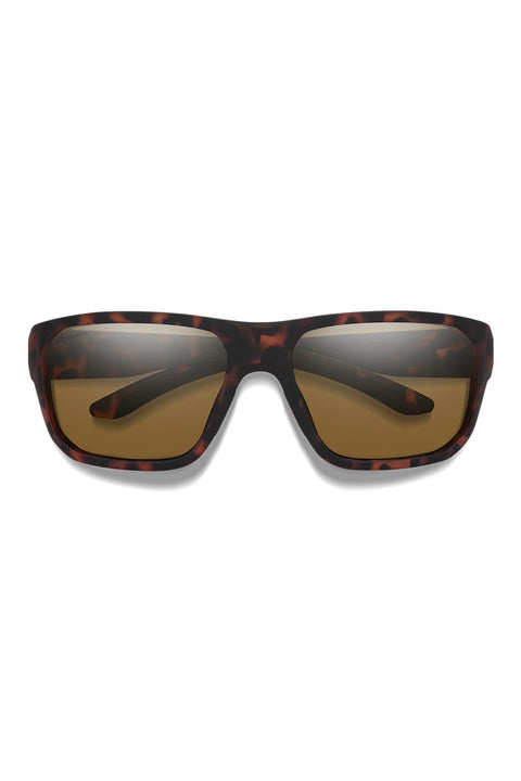 Smith Arvo Sunglasses - Matte Tortoise / ChromaPop Polarized Brown- Front with the arms folded