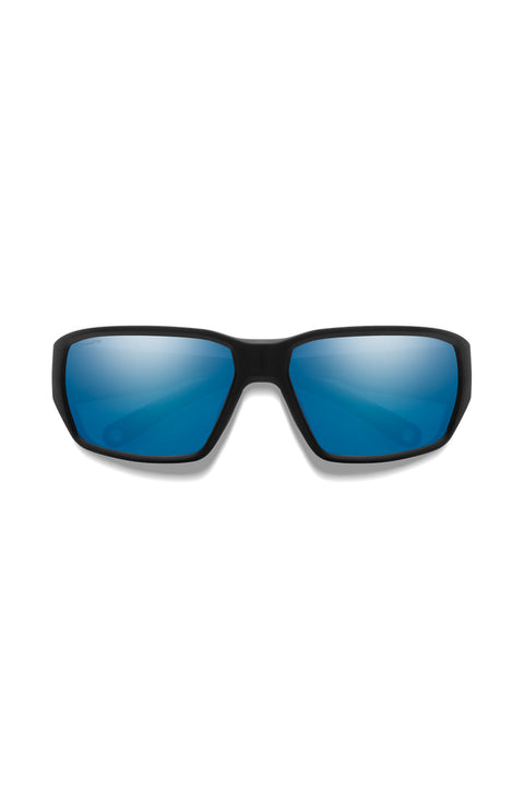 Smith Hookset Sunglasses - Matte Black / ChromaPop Glass Polarized Blue Mirror - Front