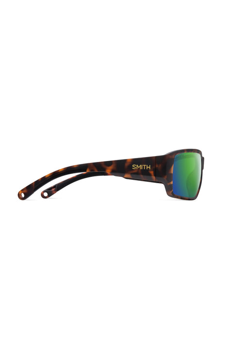 Smith Hookset Sunglasses - Matte Tortoise / ChromaPop Glass Polarized Green Mirror - Side