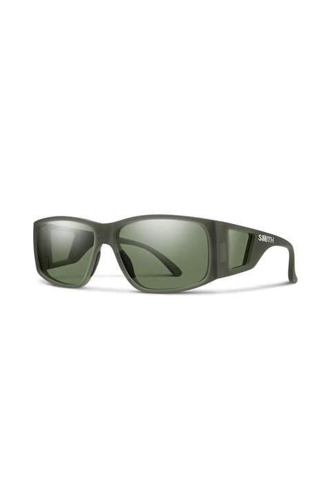 Smith Monroe Peak Sunglasses - Matte Moss Crystal / ChromaPop Polarized Gray Green