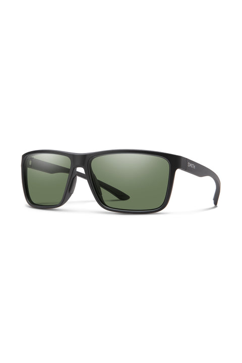 Smith Riptide Sunglasses - Matte Black / ChromaPop Polarized Gray Green- Front