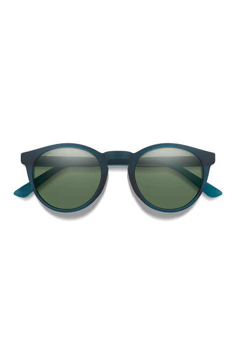 Smith Westward Core Sunglasses - Matte Pacific Crystal / Polarized Gray Green- Front with arms folded