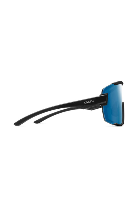 Smith Wildcat Sunglasses - Matte Black / ChromaPop Polarized Blue Mirror - Side