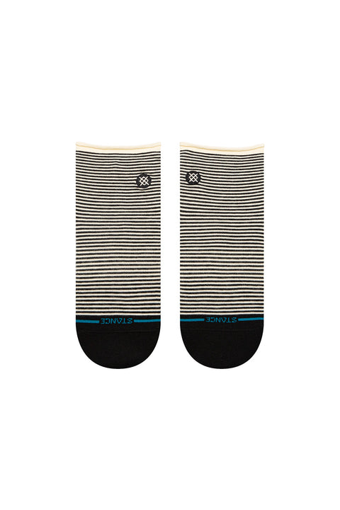 Stance Cotton Quarter Socks - Skelter - Black- Front view