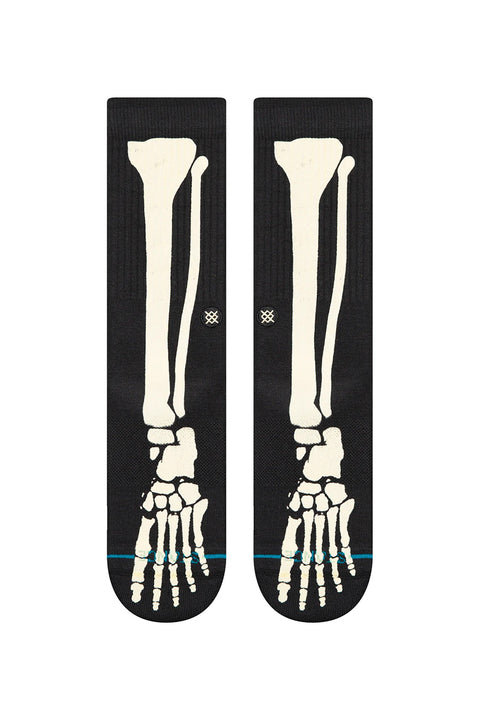 Stance Bonez Crew Sock - Black - Front