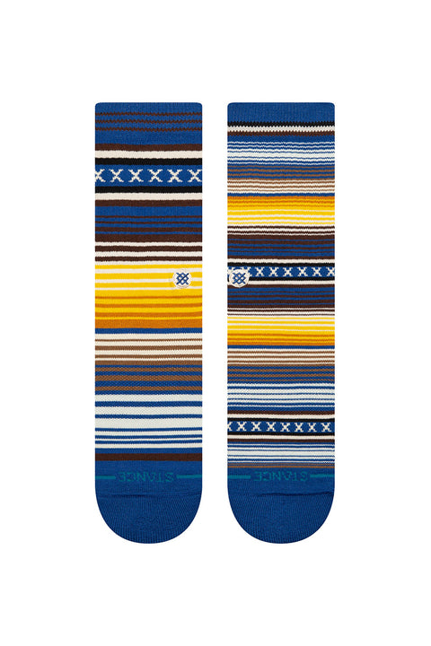 Stance Curren Crew Socks - Blue- Front view