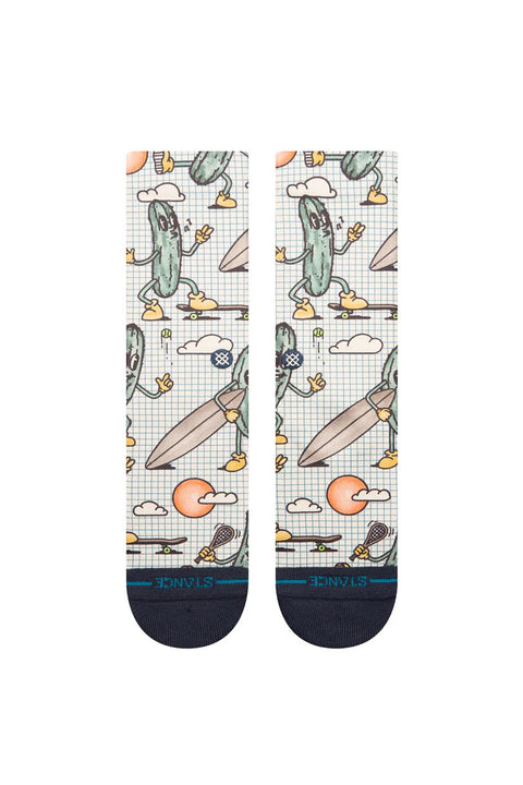 Stance Feeling Pickled Crew Socks - Cream - Front