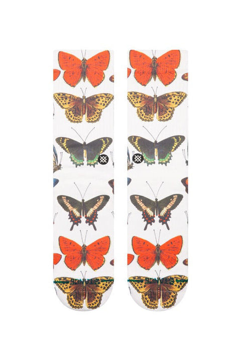 Stance Flutterby Crew Sock - Canvas - Front