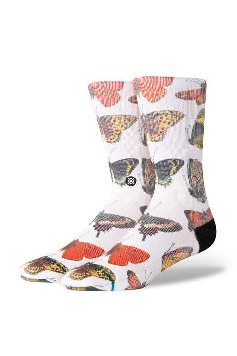 Stance Flutterby Crew Sock - Canvas