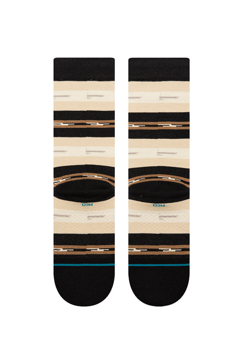 Stance Trail Bound Crew Socks - Black- Bottom view